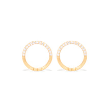 Load image into Gallery viewer, Crew Half Moon Stud Earrings - Diamond
