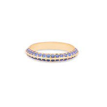 Load image into Gallery viewer, Crew Knife Edge Stacking Ring - Blue Sapphire