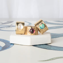 Load image into Gallery viewer, Found Cigar Band Ring - Rainbow Moonstone