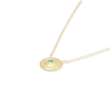 Load image into Gallery viewer, Evolve Small Disk Pendant Necklace - Emerald