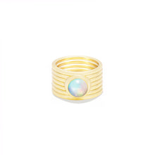 Load image into Gallery viewer, Found Cigar Band Ring - Opal