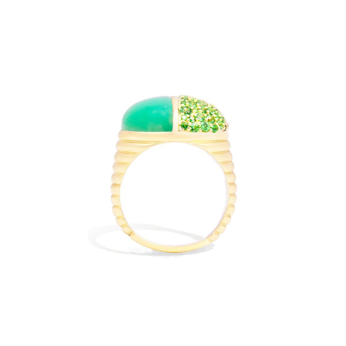 Chrysoprase & Tsavorite Found Station Bracelet