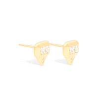 Load image into Gallery viewer, Spark Emerald Cut Stud Earring - Diamond