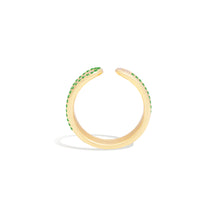 Load image into Gallery viewer, Found Ribbed Open Ring - Tsavorite