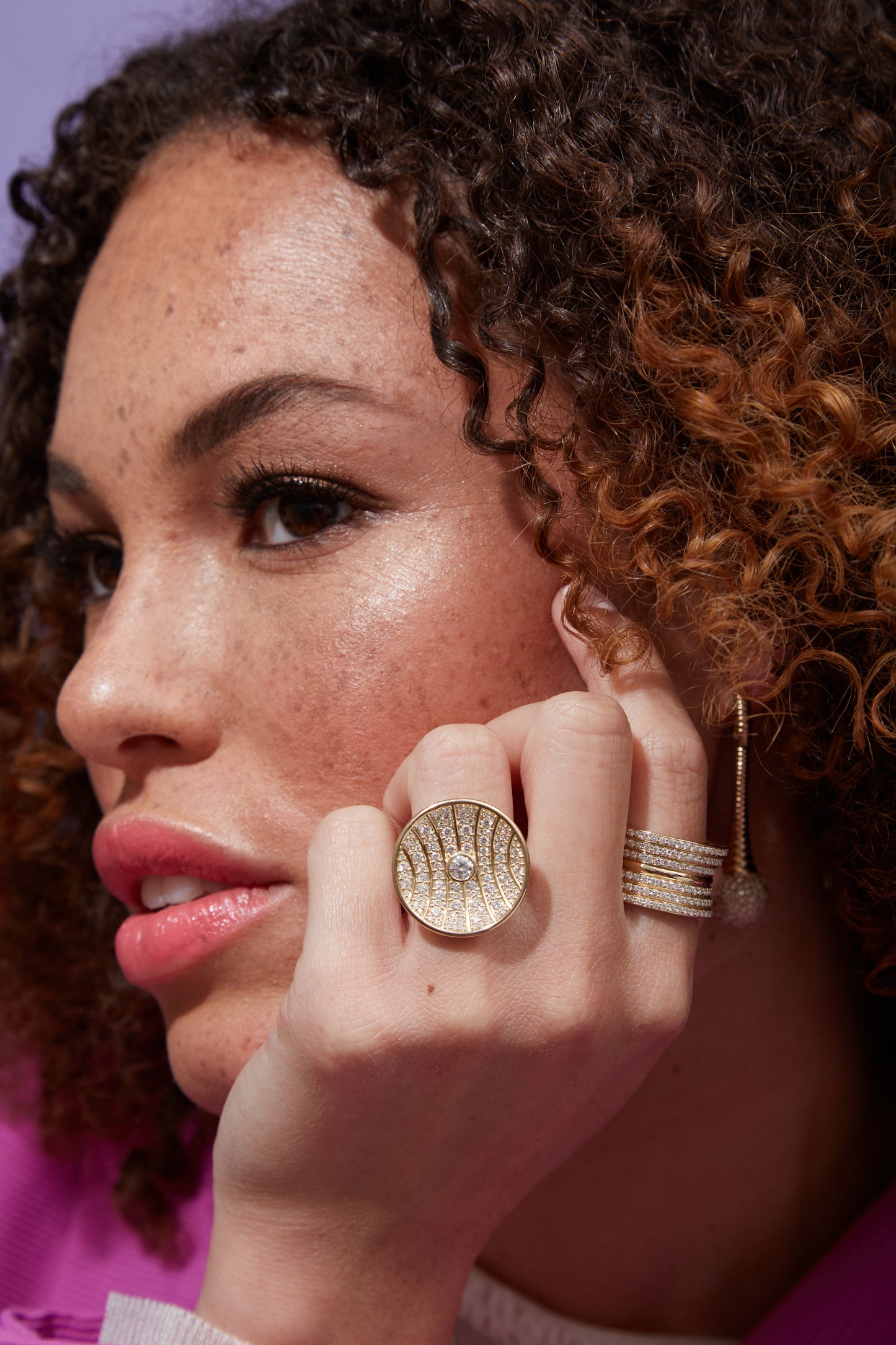 Revel Dimensional Pave Cigar Band - Diamond