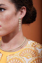 Load image into Gallery viewer, Evolve Shoulder Duster Earring - Garnet, Sapphire, Amethyst &amp; Tsavorite
