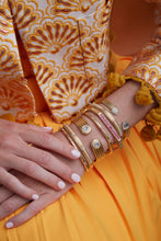 Load image into Gallery viewer, Found Cap Cuff Bracelet - Rainbow Moonstone &amp; Diamond

