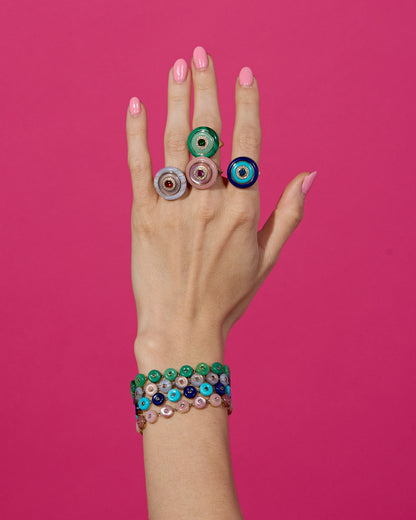 Evolve Stone Inlay Cocktail Ring - Blue