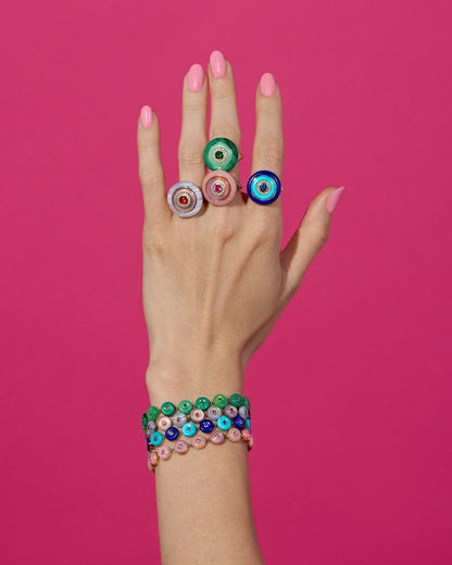 Evolve Stone Inlay Bracelet - Purple