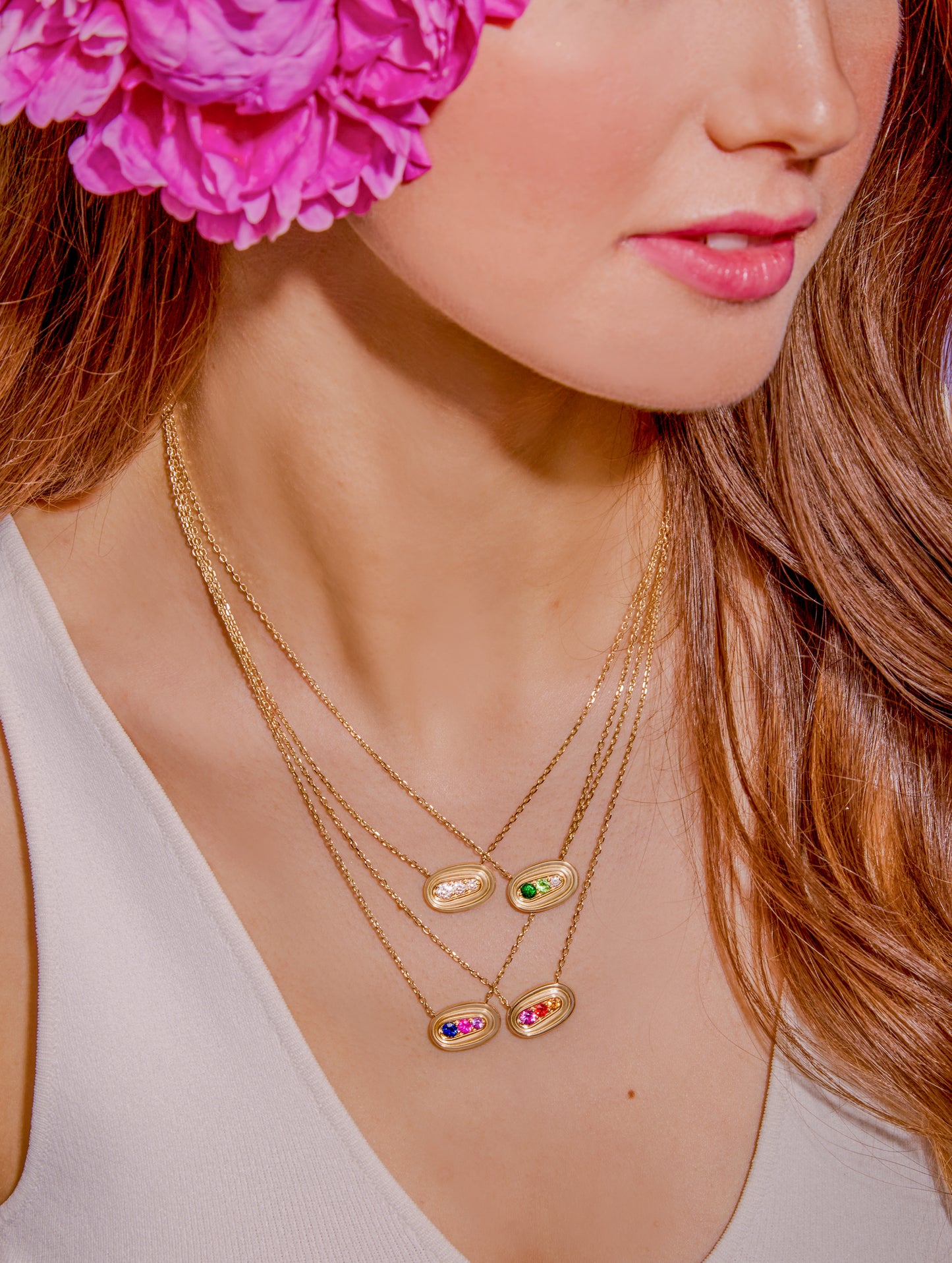 Found Small Nest Pendant Necklace - Diamond