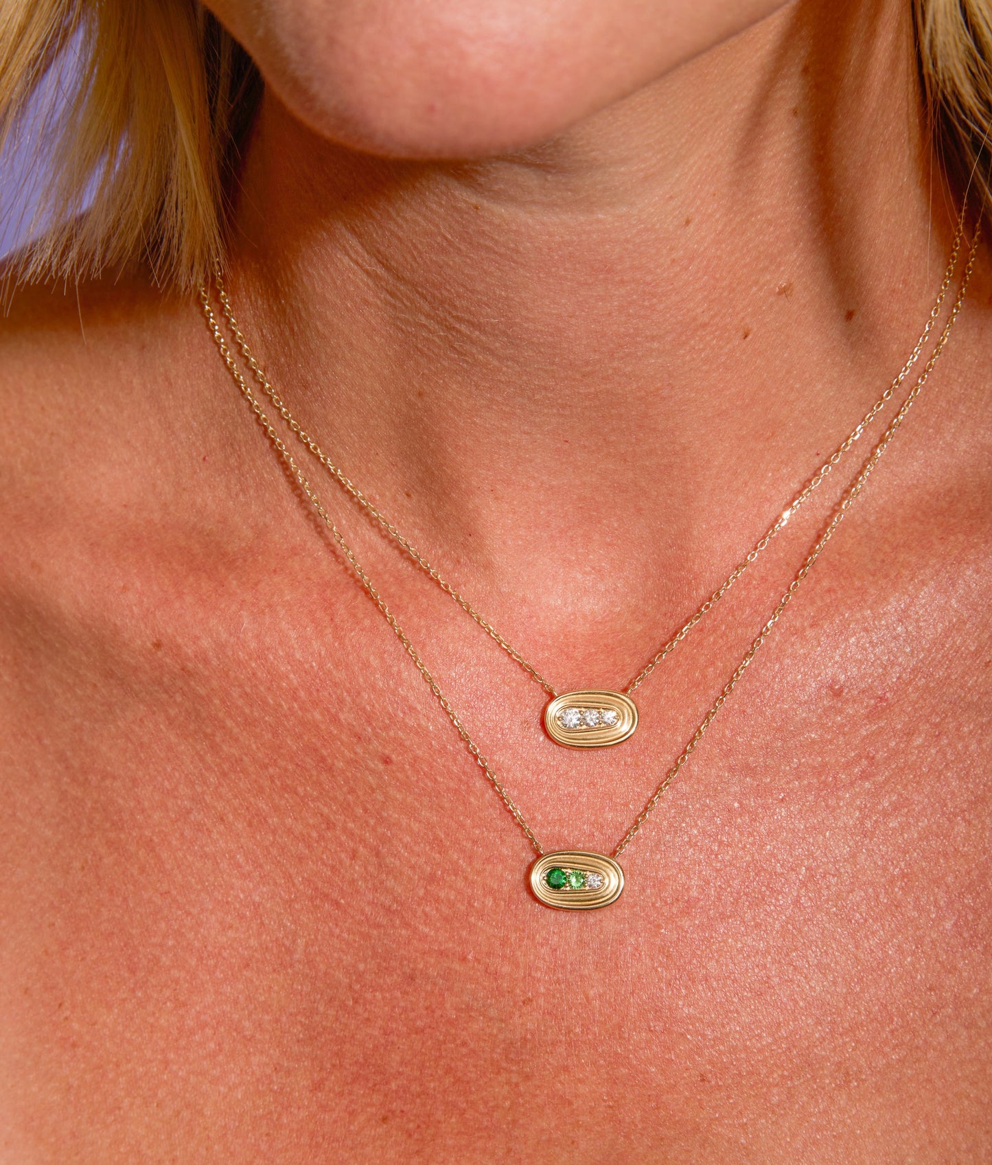 Found Small Nest Pendant Necklace - Diamond