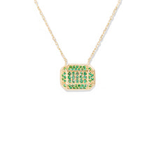 Load image into Gallery viewer, Spark Emerald Cut Charm Necklace - Emerald
