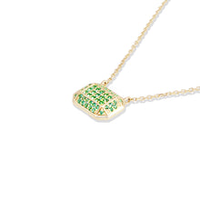 Load image into Gallery viewer, Spark Emerald Cut Charm Necklace - Emerald
