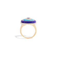 Load image into Gallery viewer, Evolve Stone Inlay Cocktail Ring - Blue
