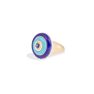 Evolve Stone Inlay Cocktail Ring - Blue