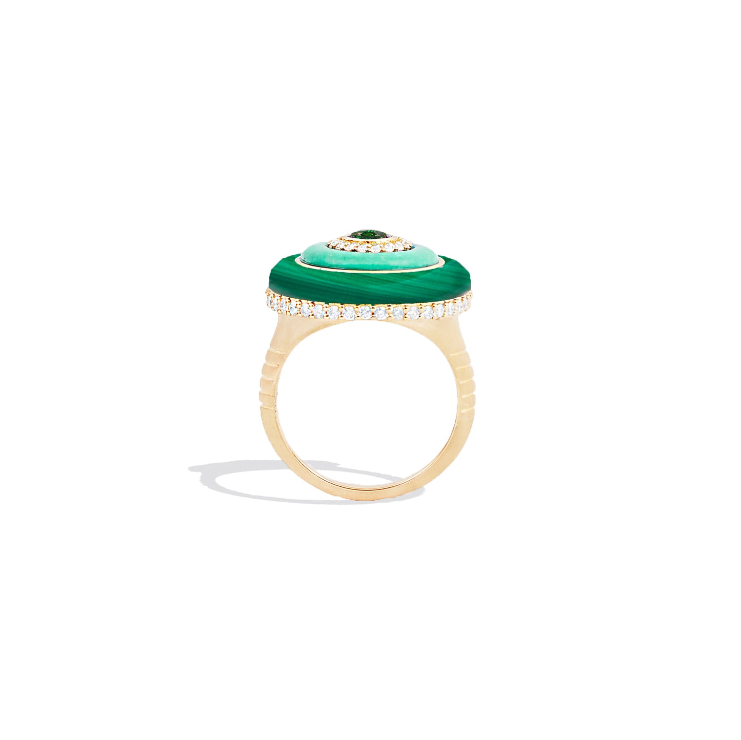 Evolve Stone Inlay Cocktail Ring - Green