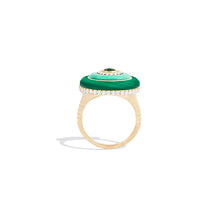 Load image into Gallery viewer, Evolve Stone Inlay Cocktail Ring - Green
