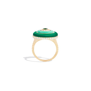 Evolve Stone Inlay Cocktail Ring - Green