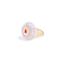 Load image into Gallery viewer, Evolve Stone Inlay Cocktail Ring - Purple/Orange

