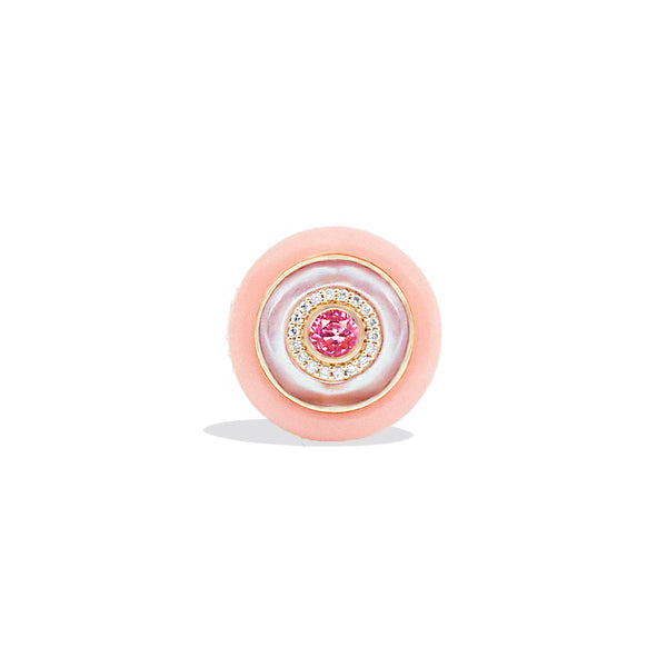 Evolve Stone Inlay Cocktail Ring - Pink