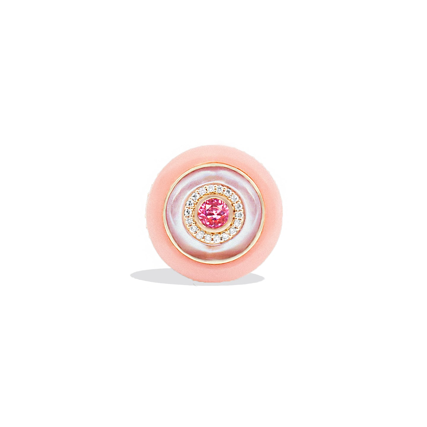 Evolve Stone Inlay Cocktail Ring - Pink