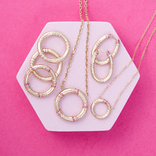 Load image into Gallery viewer, The Crew Small Circle Pendant Necklace - Pink Sapphire &amp; Diamond
