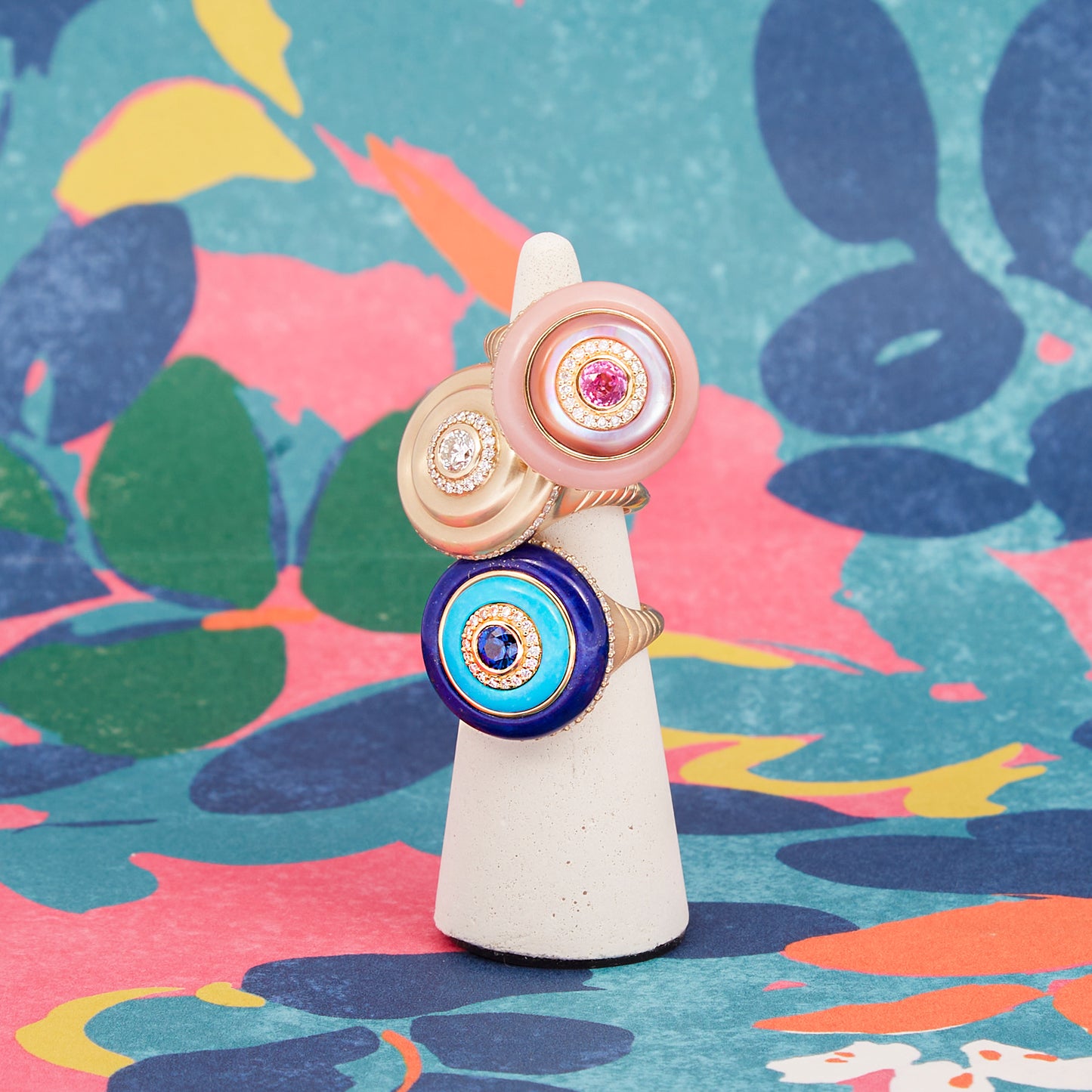 Evolve Stone Inlay Cocktail Ring - Blue