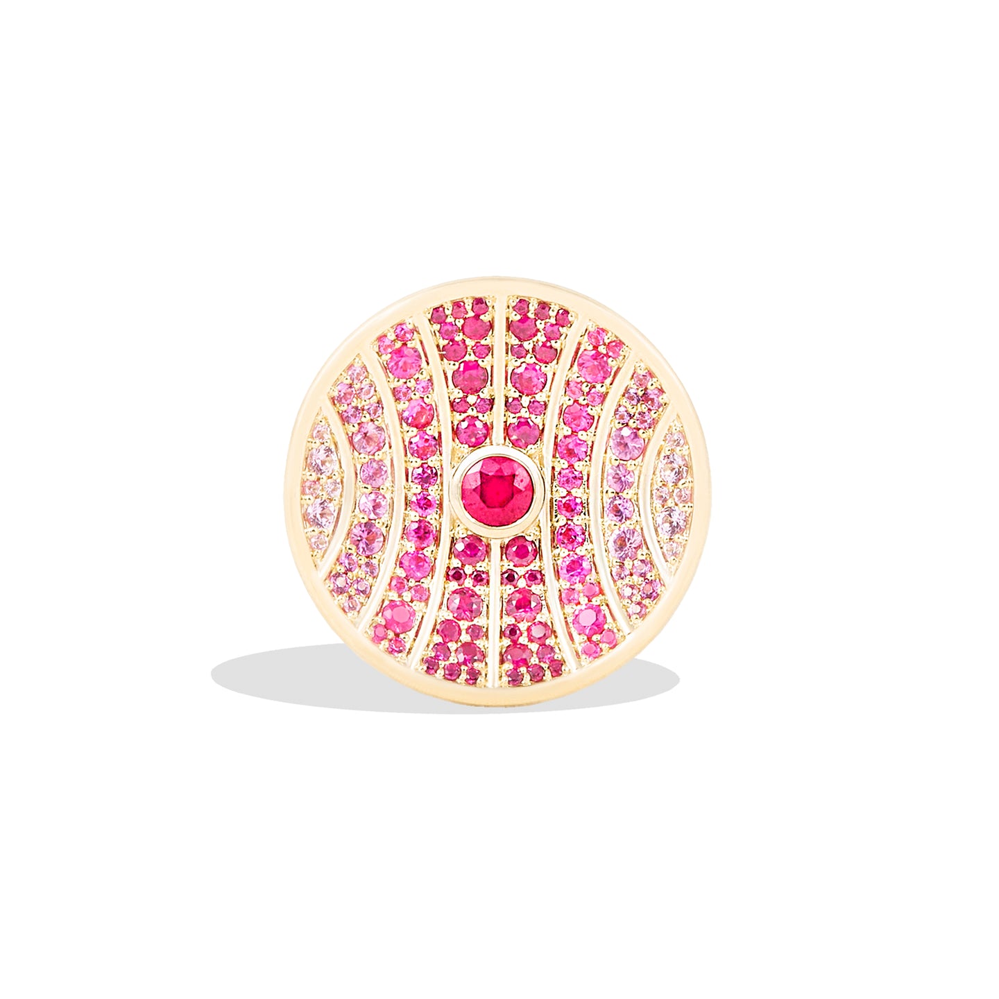 Revel Large Dimensional Ring - Ruby & Pink Sapphire