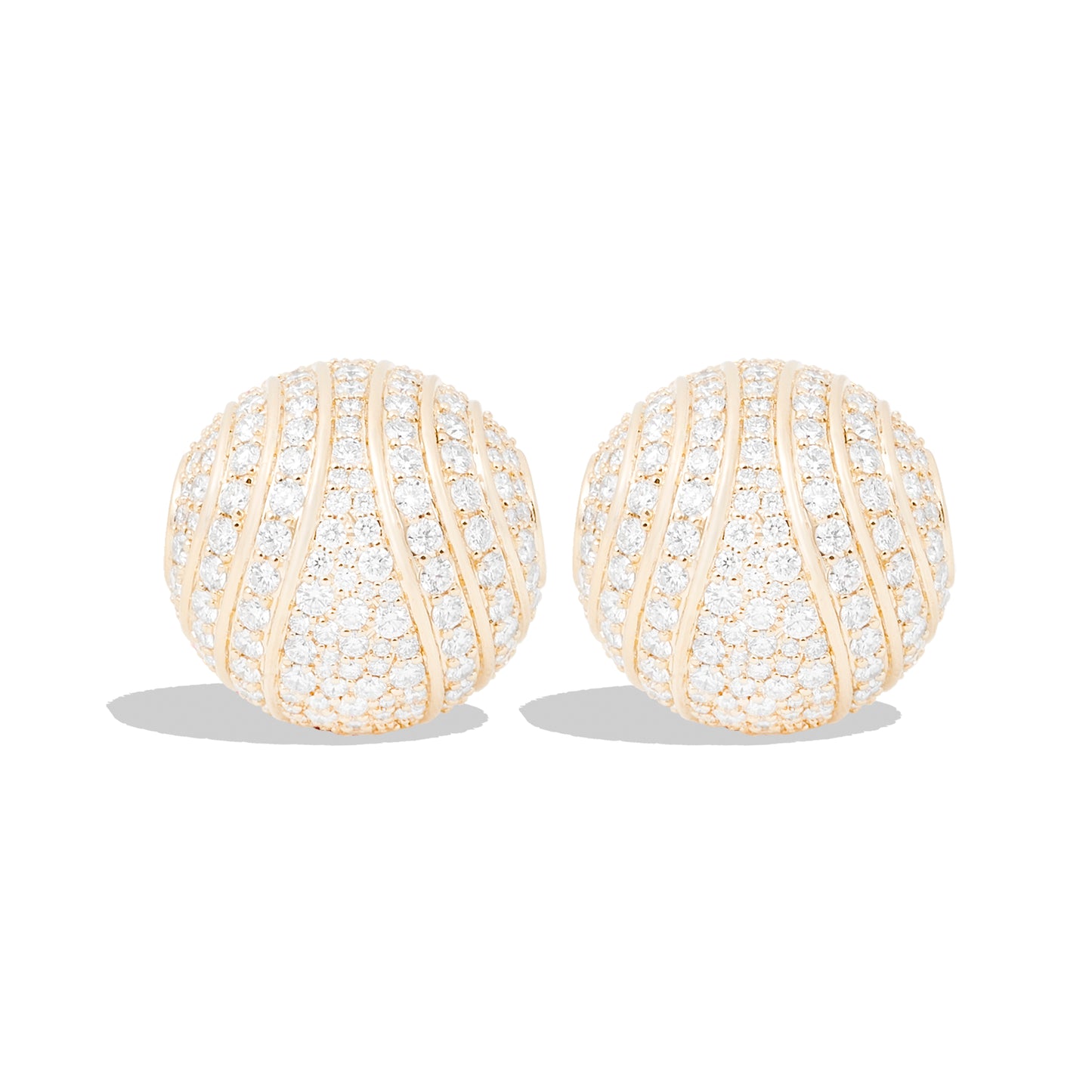 Revel Large Bead Huggie - Diamond