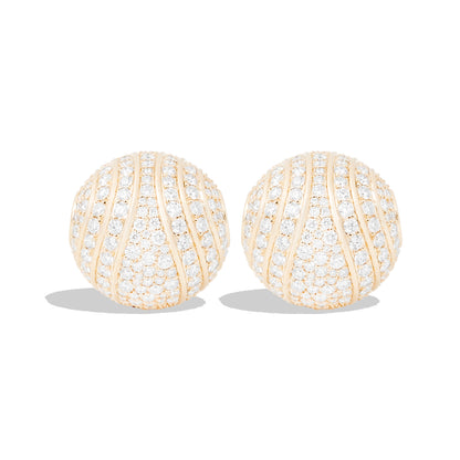 Revel Large Bead Huggie - Diamond