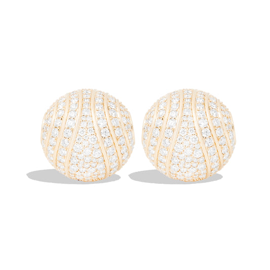 Revel Large Bead Huggie - Diamond