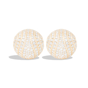 Revel Large Bead Huggie - Diamond