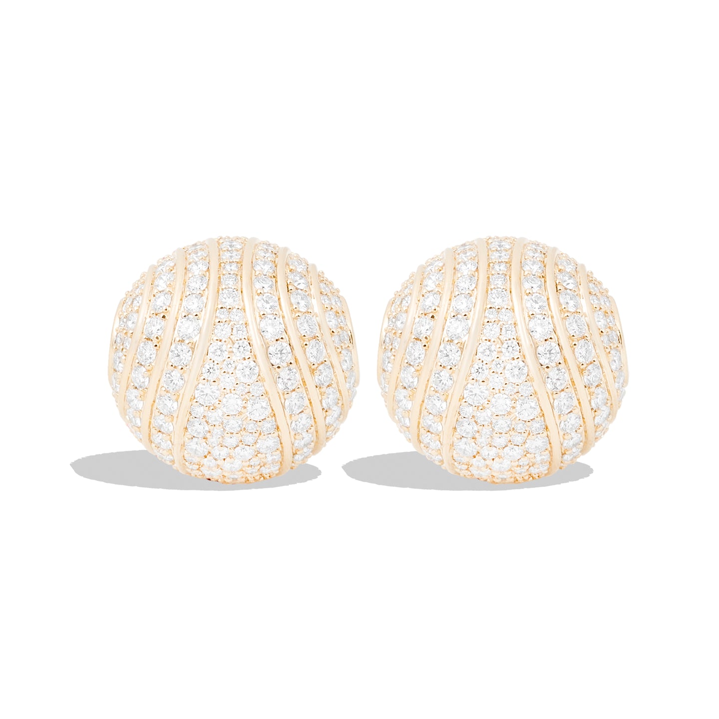 Revel Large Bead Huggie - Diamond