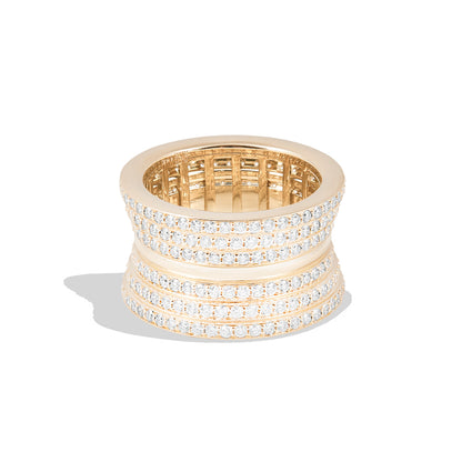 Revel Dimensional Pave Cigar Band - Diamond