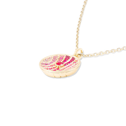 Revel Large Dimensional Pendant - Ruby & Pink Sapphire