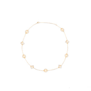 Revel Bead Station Necklace - Diamond