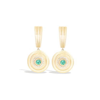 Evolve Charm Earring - Emerald