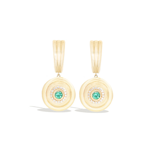 Evolve Charm Earring - Emerald