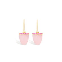 Load image into Gallery viewer, Found Cap Huggie Earring - Pink Opal &amp; Pink Sapphire
