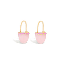 Load image into Gallery viewer, Found Cap Huggie Earring - Pink Opal &amp; Pink Sapphire
