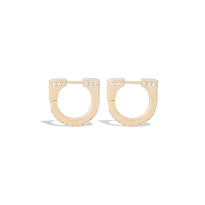 Found Curve Hoop Earring - Diamond
