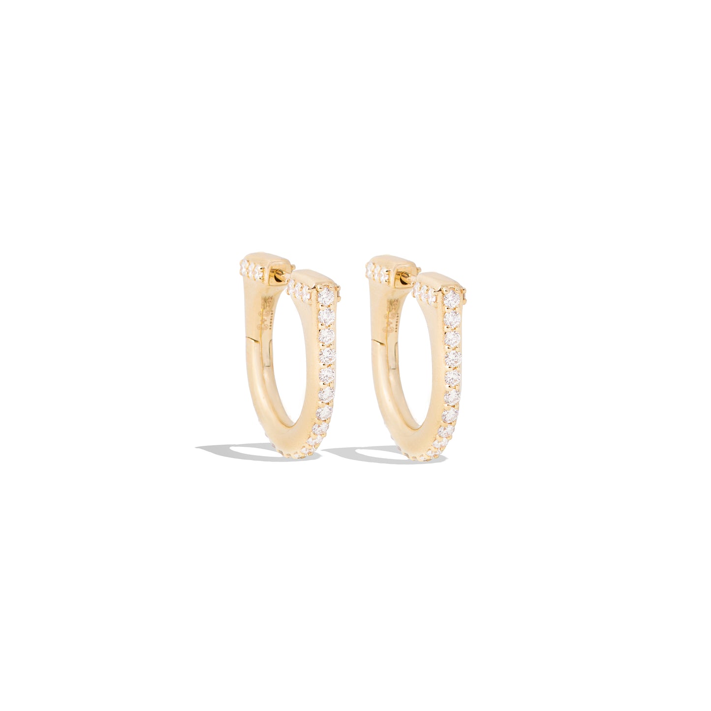 Found Curve Hoop Earring - Diamond