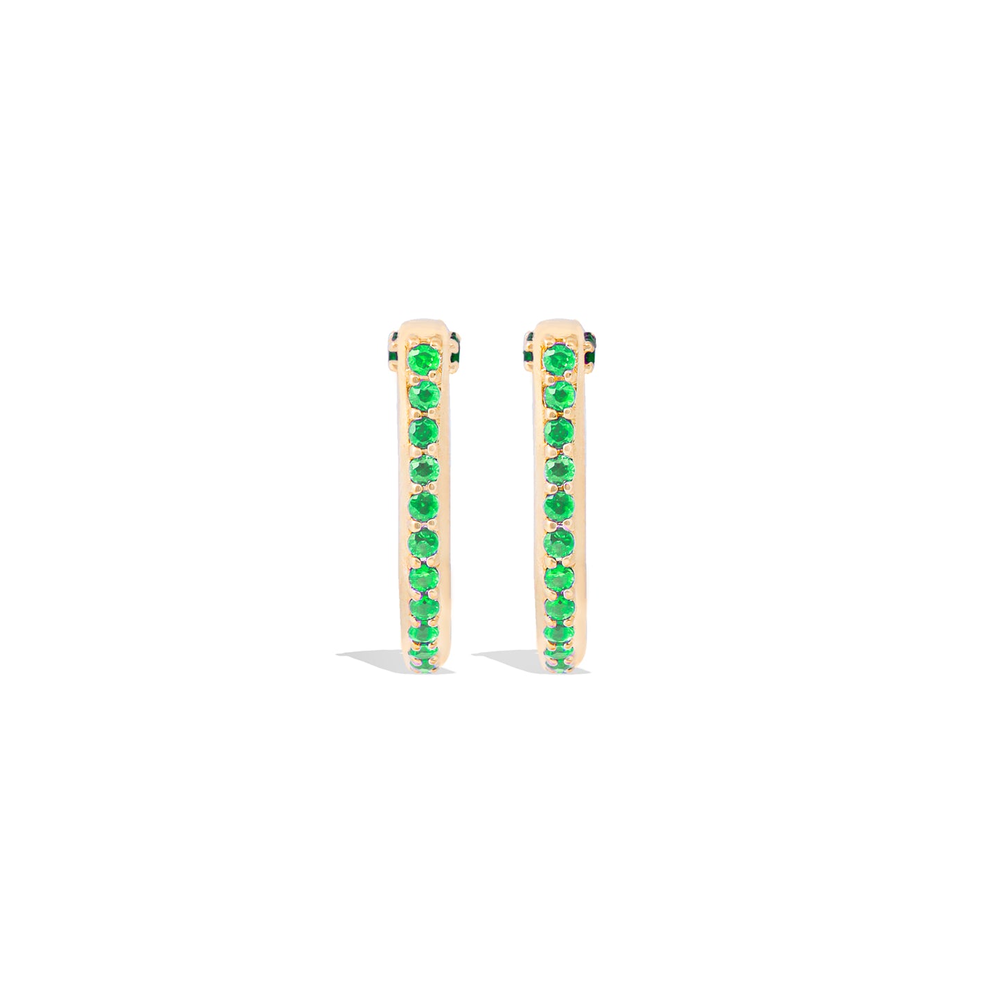 Found Curve Hoop Earring - Tsavorite