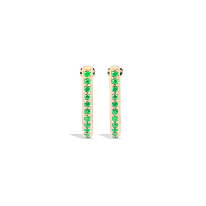 Found Curve Hoop Earring - Tsavorite