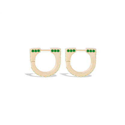 Found Curve Hoop Earring - Tsavorite