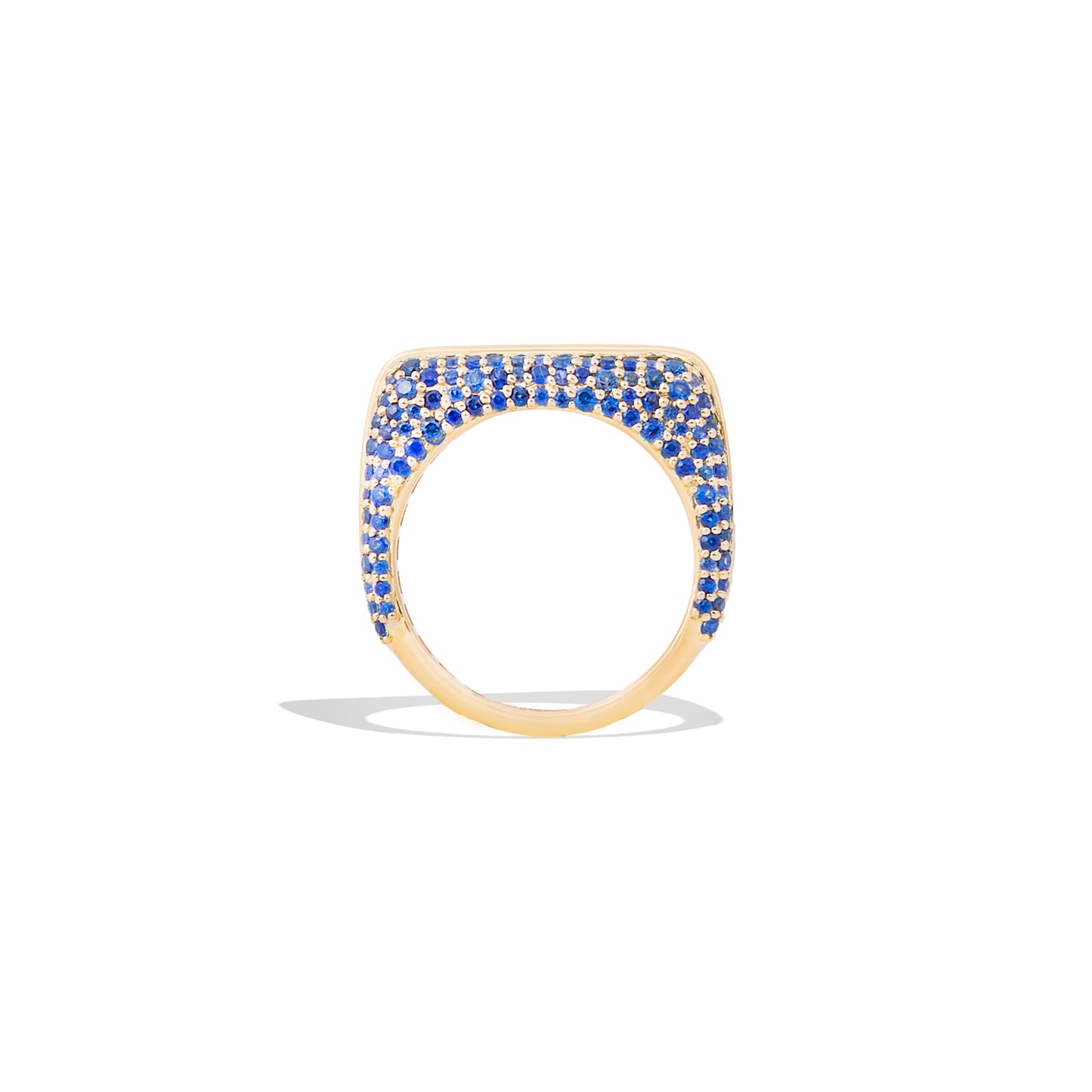 Found Rib Curve Stacking Band Ring - Blue Sapphire & Amethyst