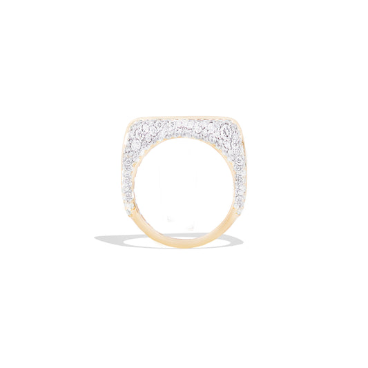 Found Rib Curve Stacking Band Ring - Diamond