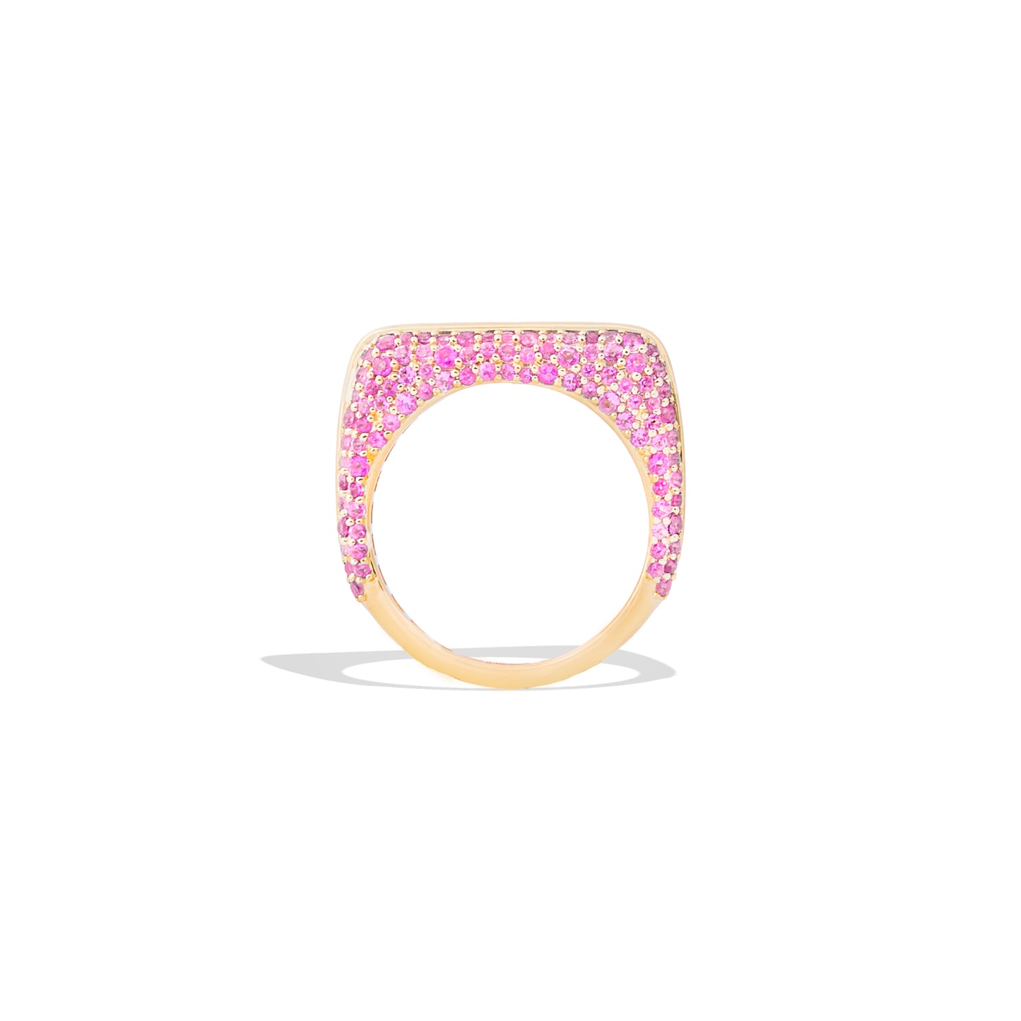 Found Rib Curve Stacking Band Ring - Pink Sapphire