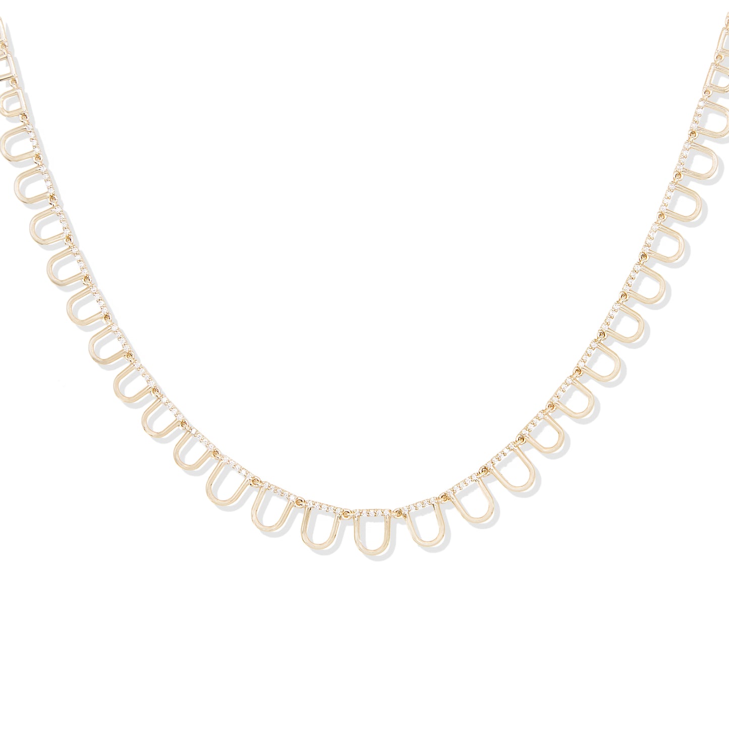 Found Curve Link Riviere Necklace - Diamond