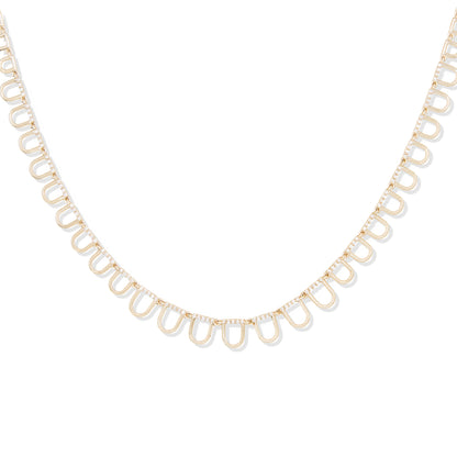 Found Curve Link Riviere Necklace - Diamond
